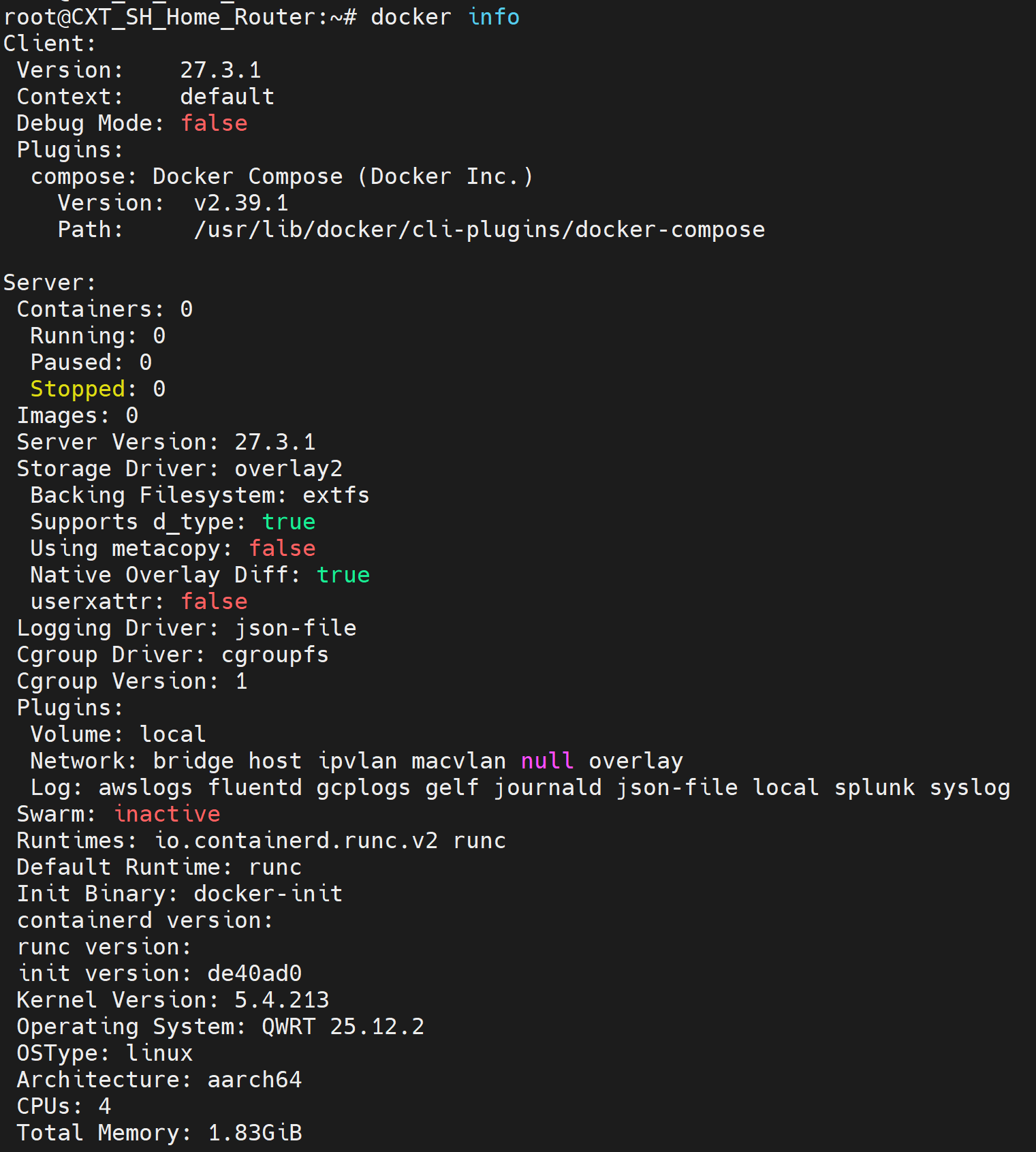 JDCloud BE6500(QWRT/OpenWrt)赵云 部署 Docker 实战记录-CXT - Enjoy Life | 生活、技术、交友、分享